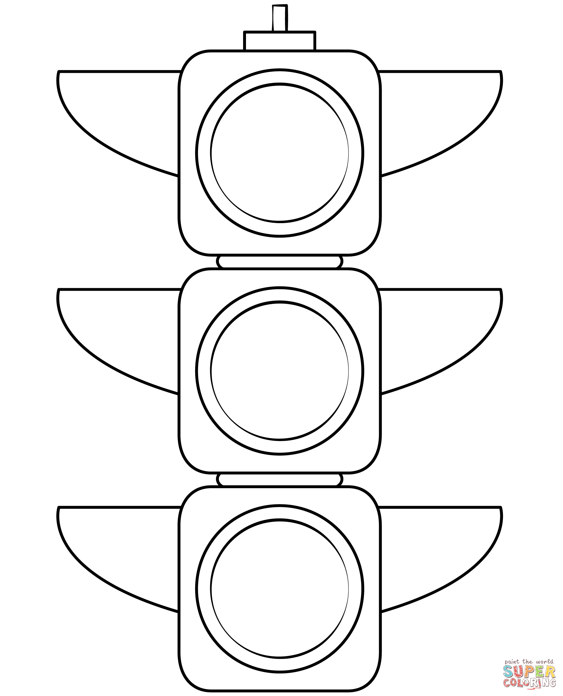 Traffic Light coloring page | Free Printable Coloring Pages