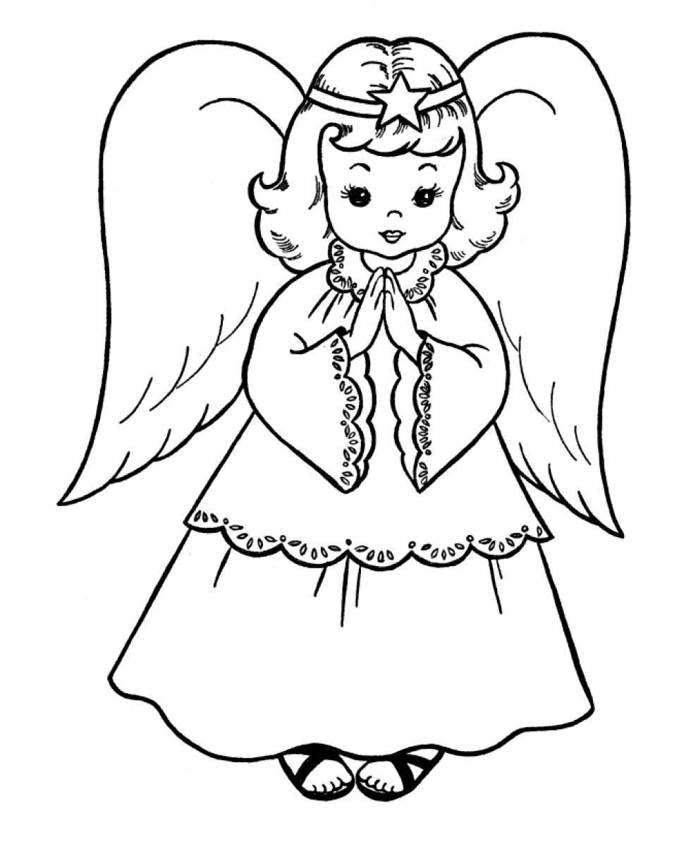 Angel Coloring Sheets Printable Coloring Angel Free Printable ...