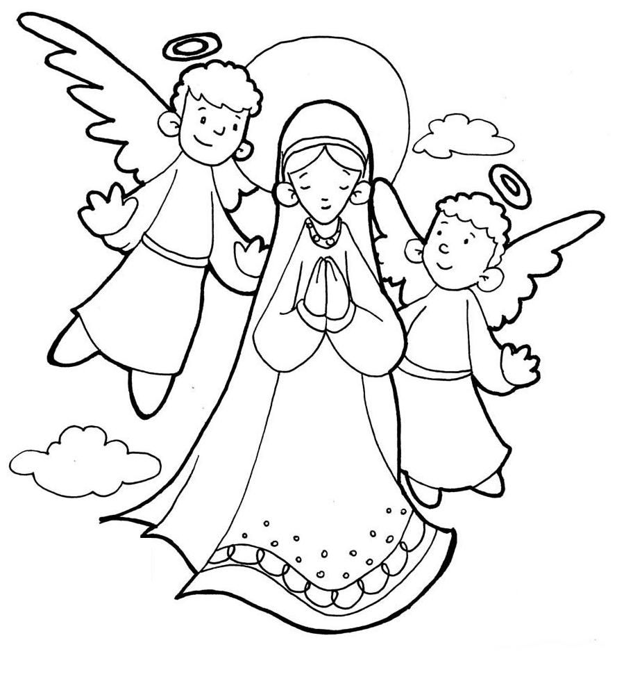 Assumption of Mary coloring page | Assumption of Mary