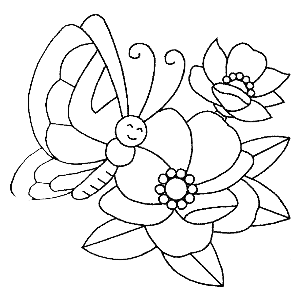 Butterfly Flower Coloring Pages To Print - Coloring Pages For All Ages