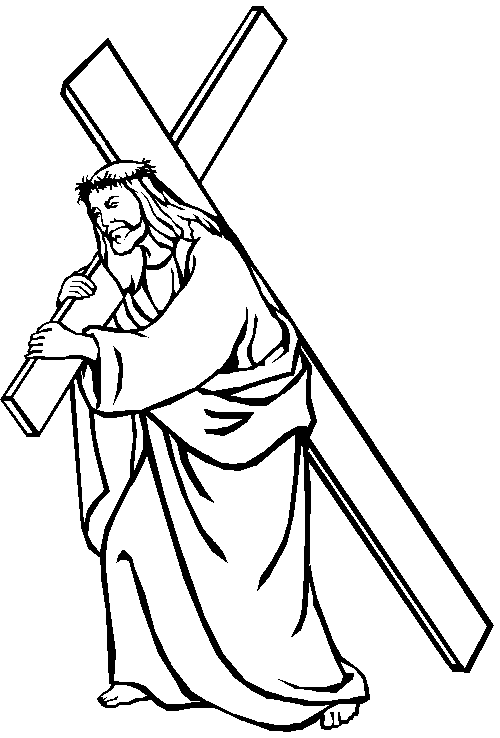 Take Up Your Cross Coloring Page | Sermons4Kids