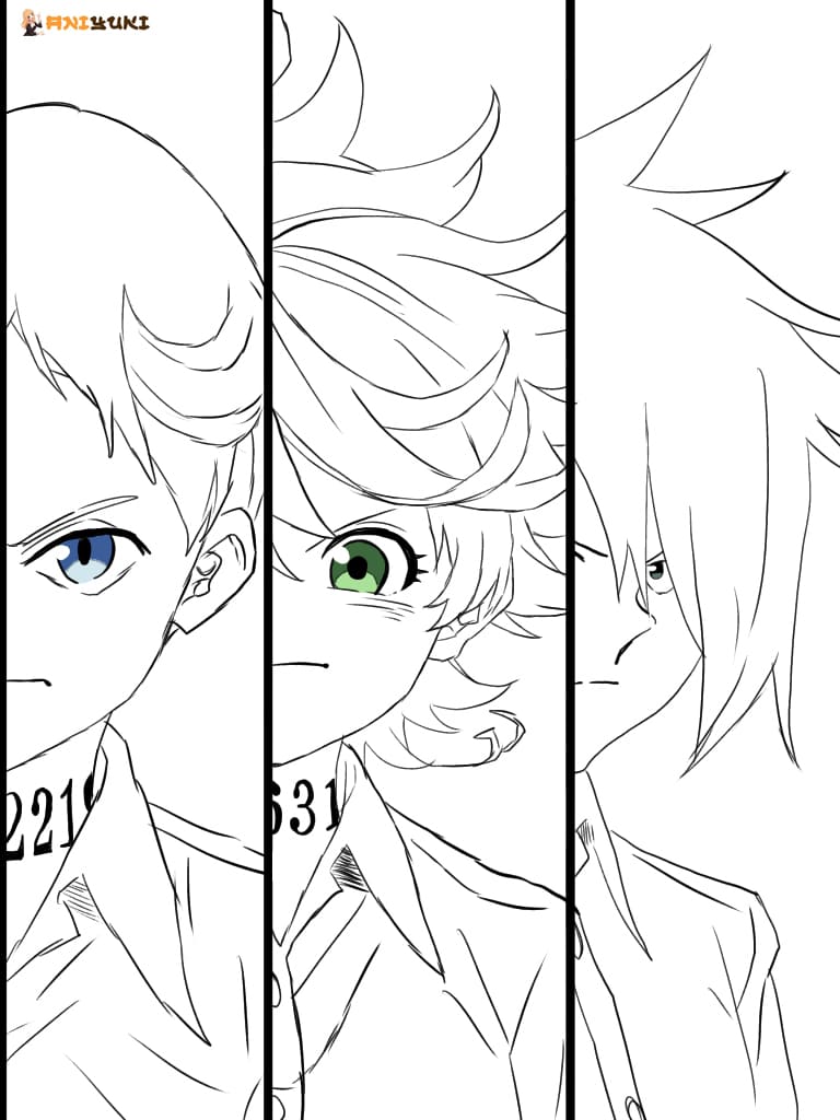 The Promised Neverland coloring pages - AniYuki.com