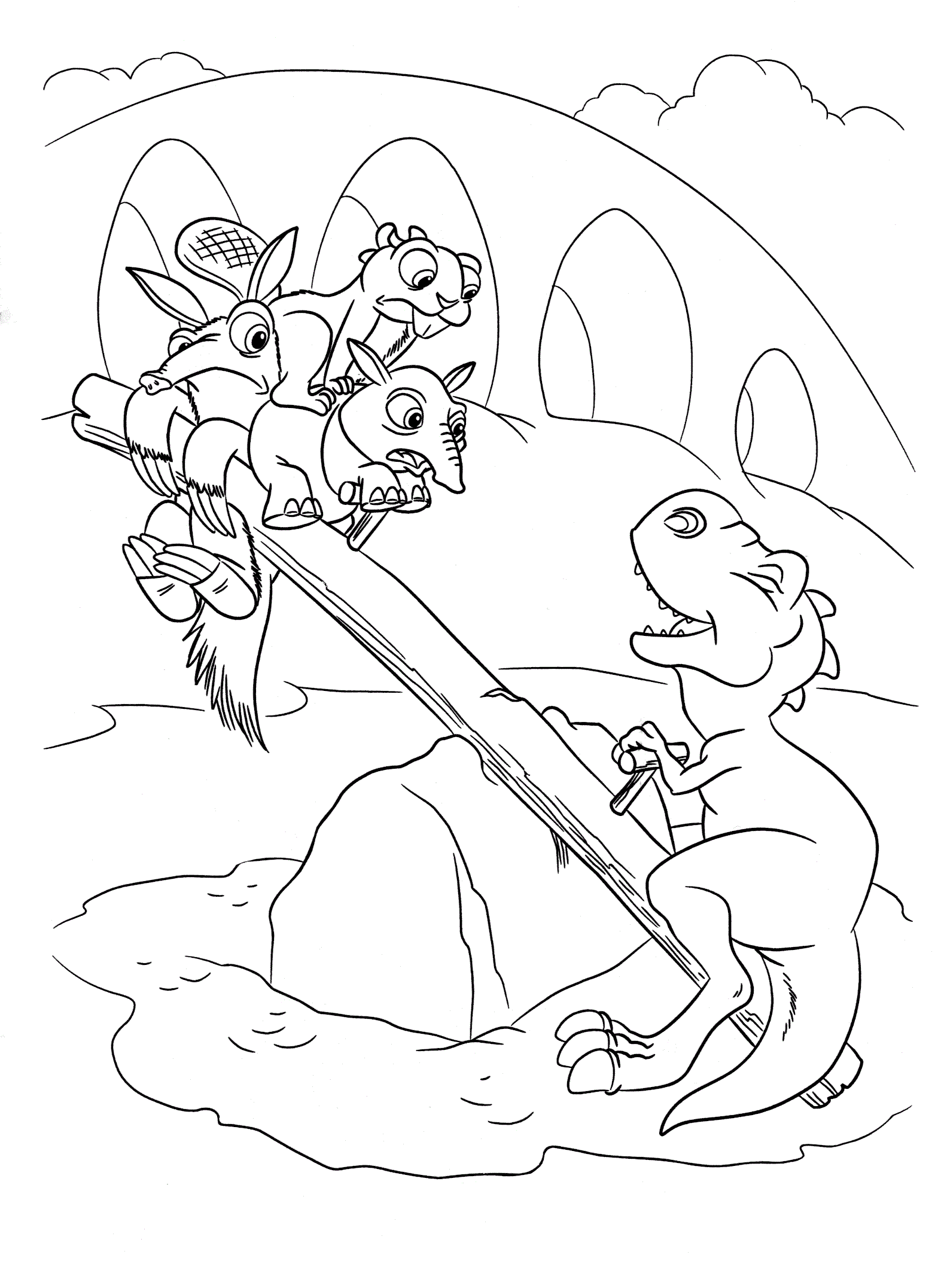 Ice Age of the Dinosaurs 2 coloring pages - www.coloringpaint.com