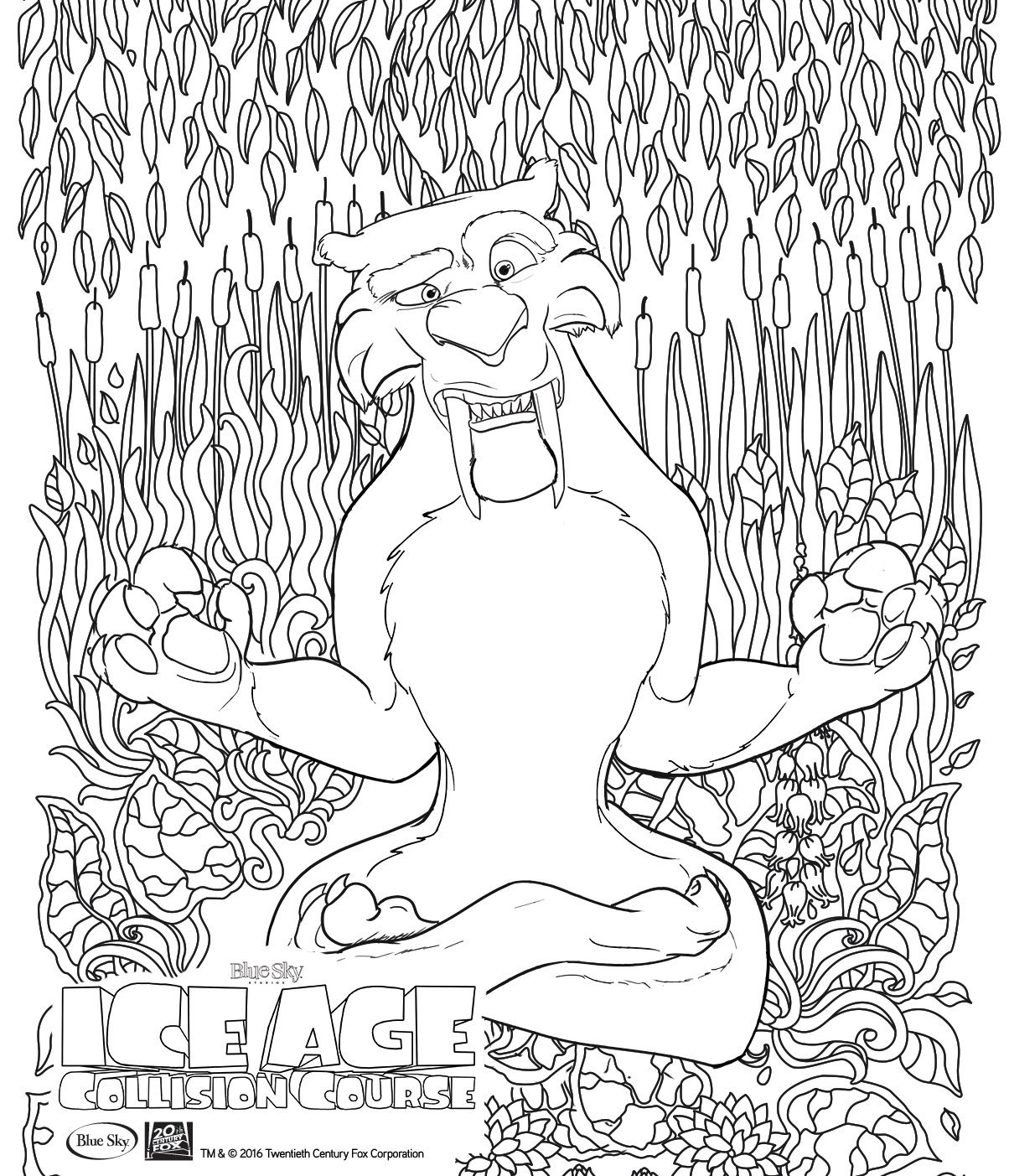 Ice Age Collision Course colouring-in pages for kids - Families Online