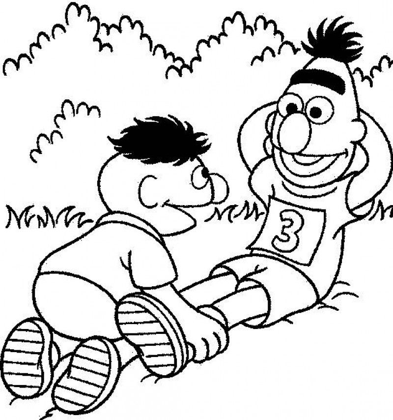 Sesame Street Bert And Ernie Coloring Pages Coloring Home