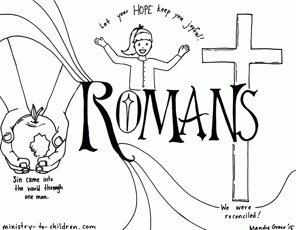 Romans” Bible Book Coloring Page