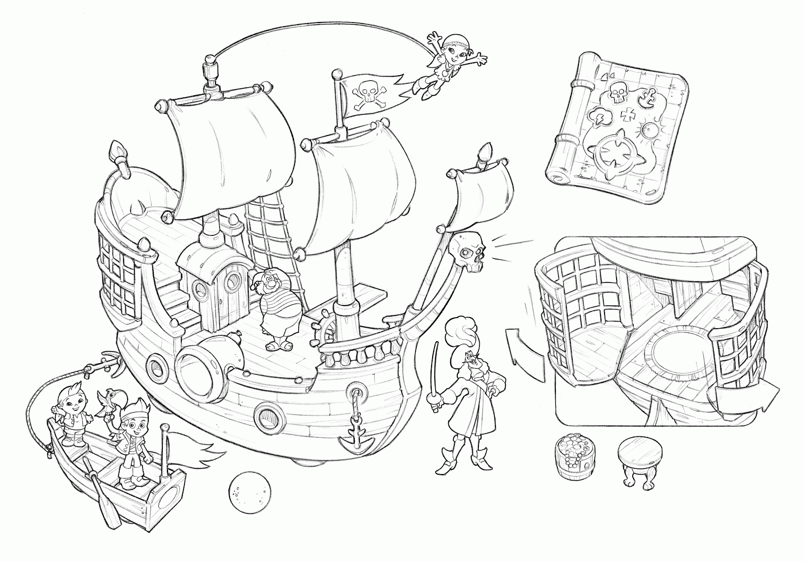 Coloring Pages For Captain Jake And The Neverland Pirates