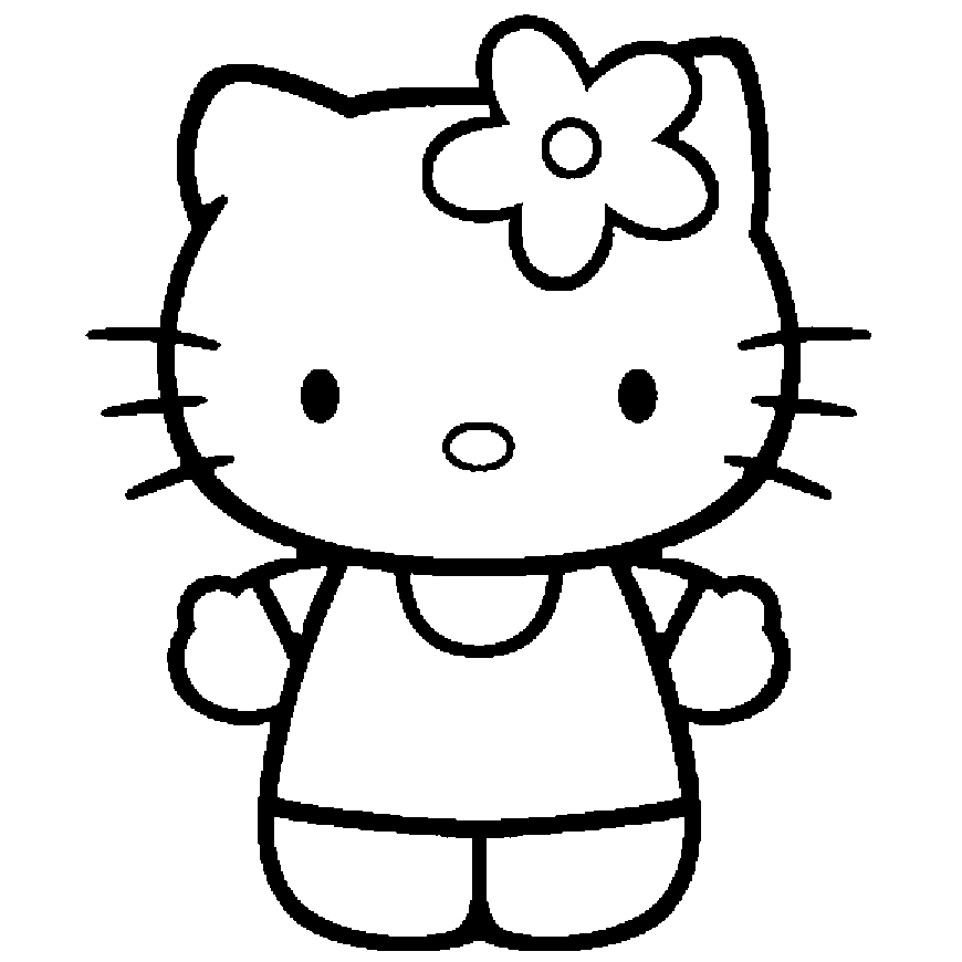 Hello Kitty Black And White Clip Art - ClipArt Best