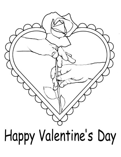 coloring pages of hearts and flowers - get domain pictures ...