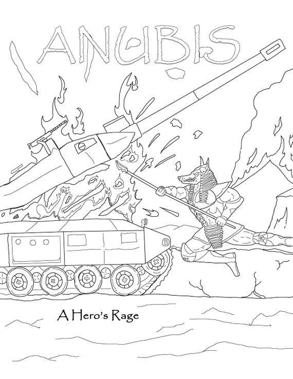 Anubis: Cosmic Hero! 5 pack of coloring pages