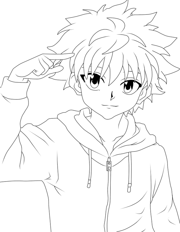 Anime Killua Coloring Pages - Coloring Home
