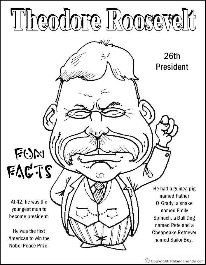 Teddy Roosevelt Coloring Pages 17 best images about teddy ...