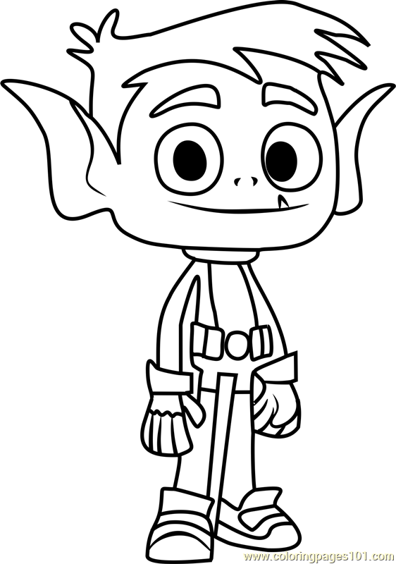 Beast Boy Coloring Page - Free Teen Titans Go! Coloring Pages :  ColoringPages101.com