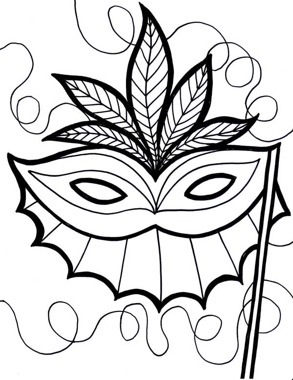 An Ethnic Mardi Gras Mask Coloring Page - Download & Print Online Coloring  Pages for Free | Color Nimbus