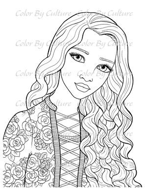 Pretty Portraits - Set of 5 — Color By Culture | Cute coloring pages, Coloring  pages for girls, Printable coloring pages