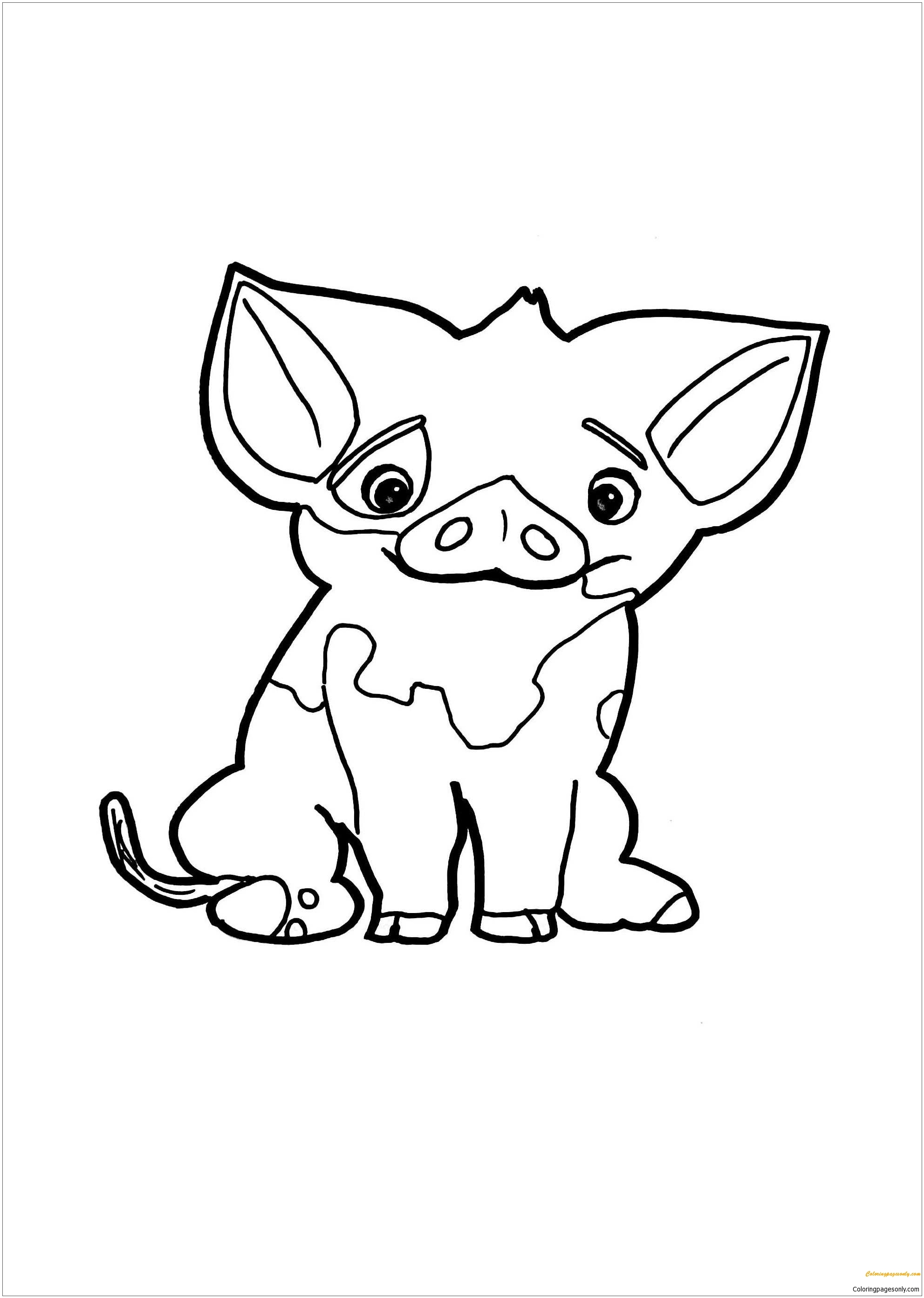 Pua Pig From Moana 6 Coloring Pages ...coloringpagesonly.com