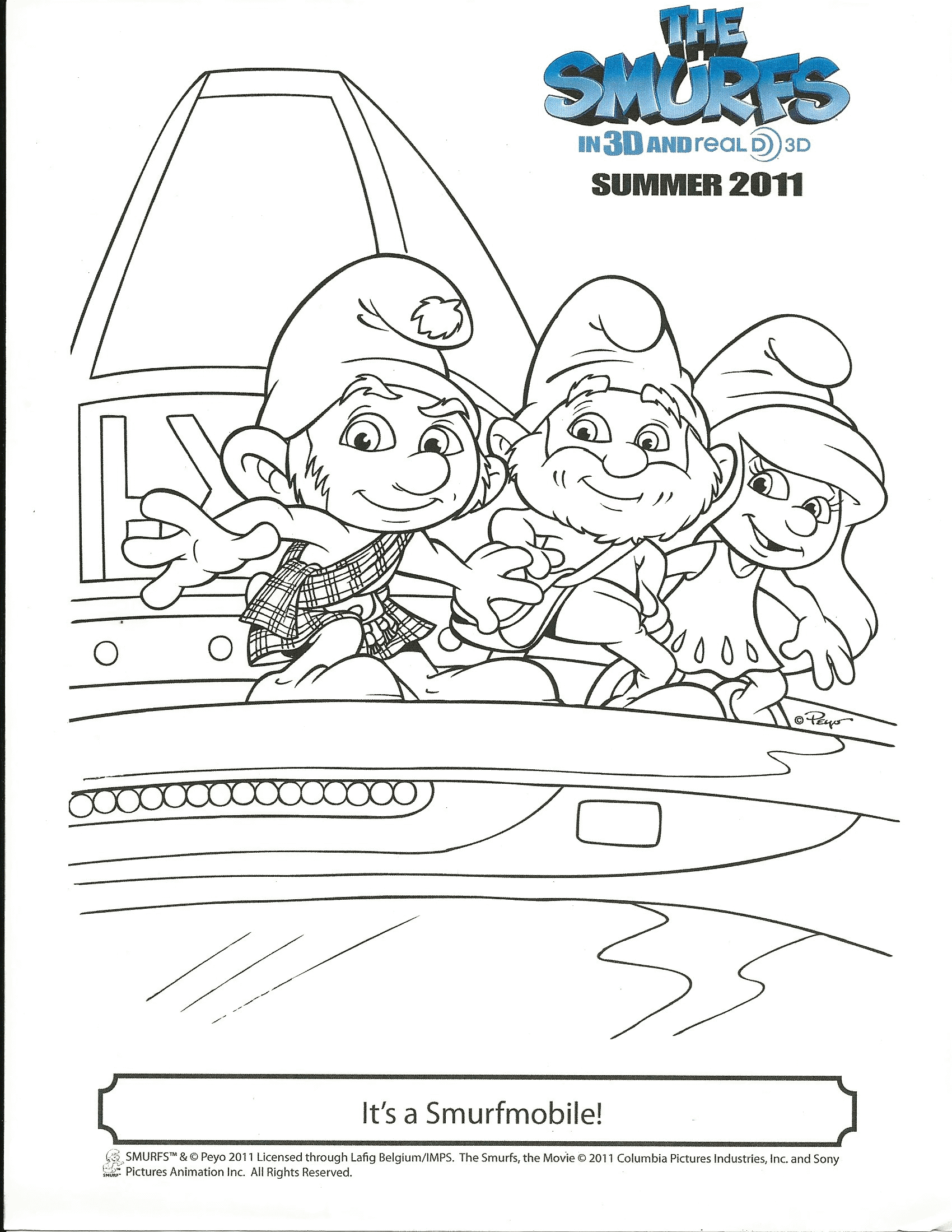 Smurf Coloring Pages From The Movie - High Quality Coloring Pages