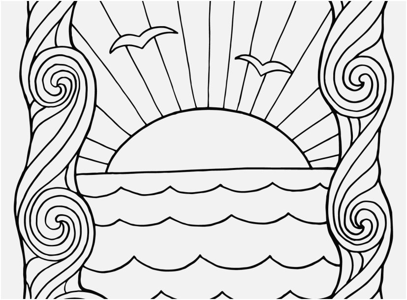 Sunset Coloring Page Picture Luxury Sunset Coloring Page Coloring Home