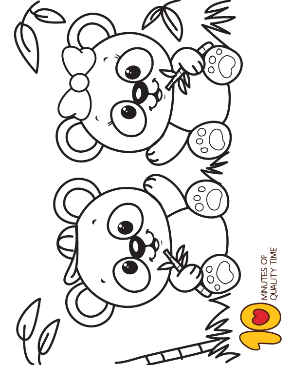Cute Panda Coloring Page | Panda coloring pages, Unicorn coloring ...