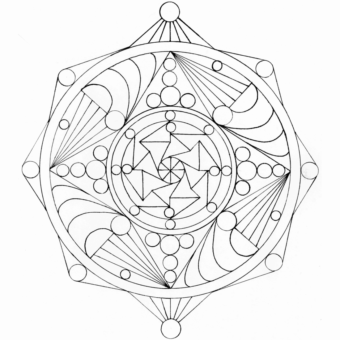 Celestial Puzzle Coloring Page