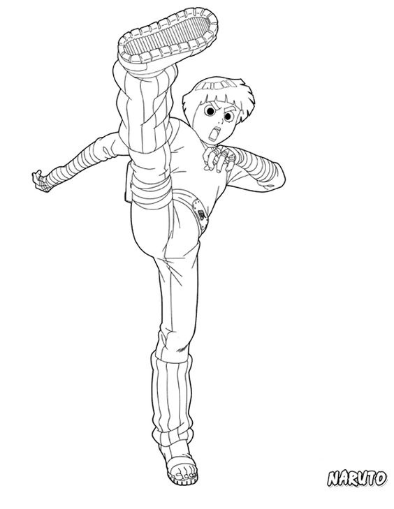 Rock Lee Coloring Page - Free Printable Coloring Pages for Kids