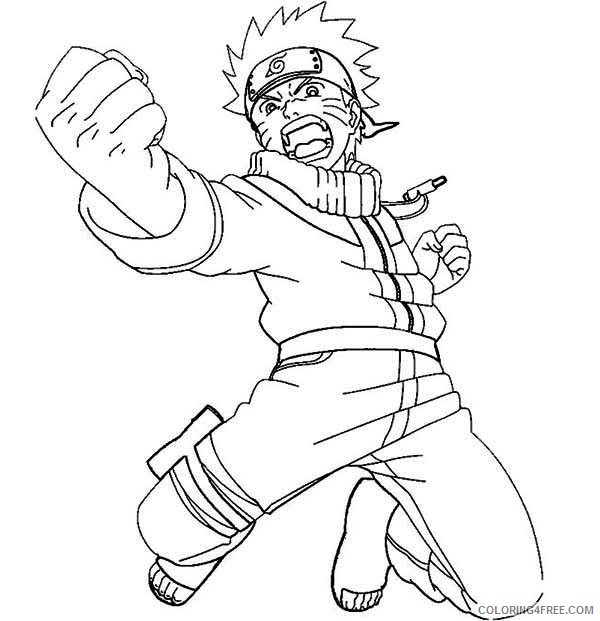 Naruto Coloring Pages Attacking Coloring4free Coloring4free Com Coloring Home