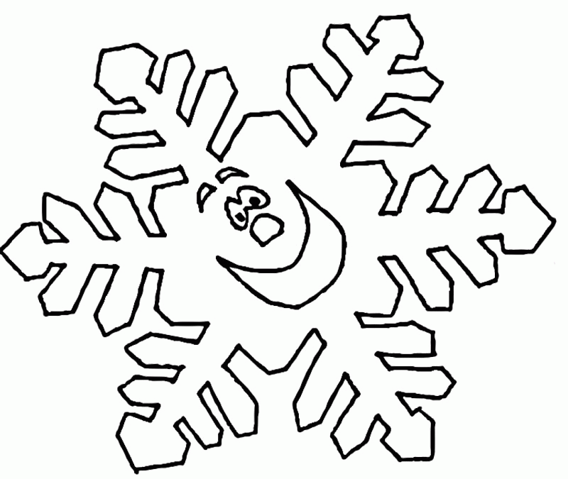 Cute Cartoon Snowflake Coloring Page - Coloring Home