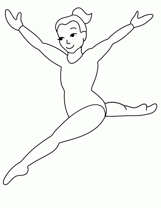 Gymnastics artistic Colouring Pages
