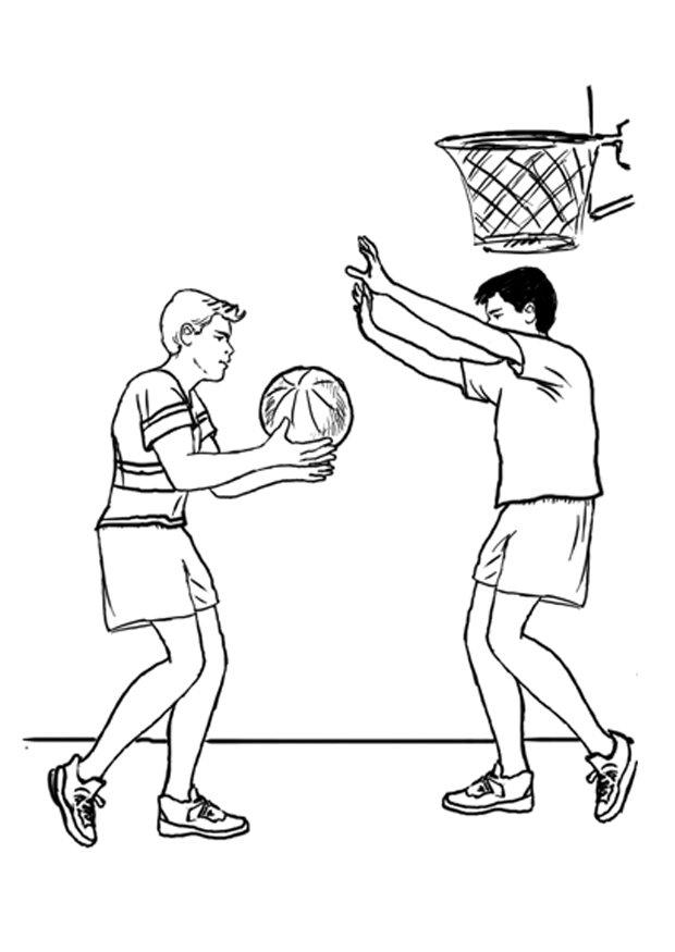 basketball hoop with the ball / Basketball / Kids printables 