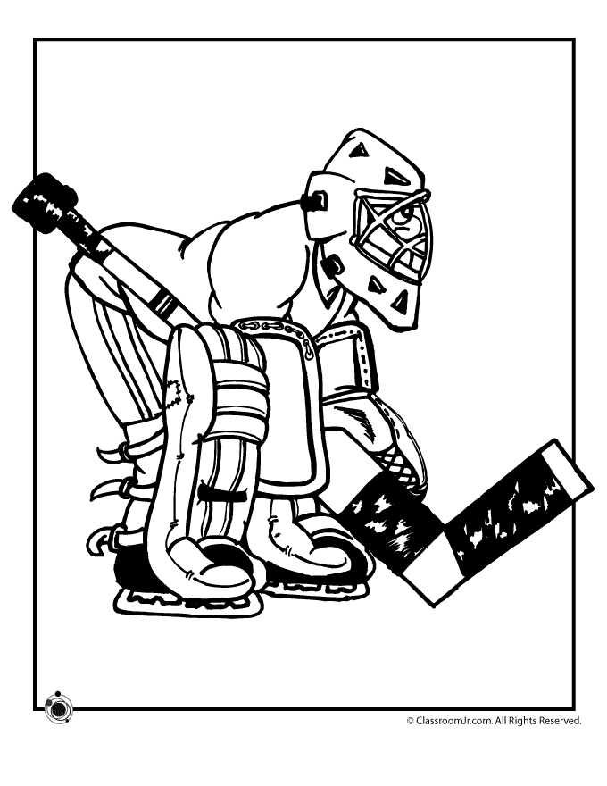 hockey goalkeeper Colouring Pages (page 3)