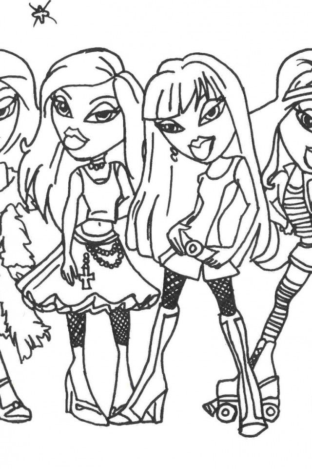 Bratz Girls Coloring Pages | download free printable coloring pages