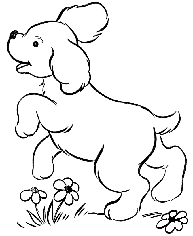 Puppy Coloring Pages for Kids- Free Coloring Pages