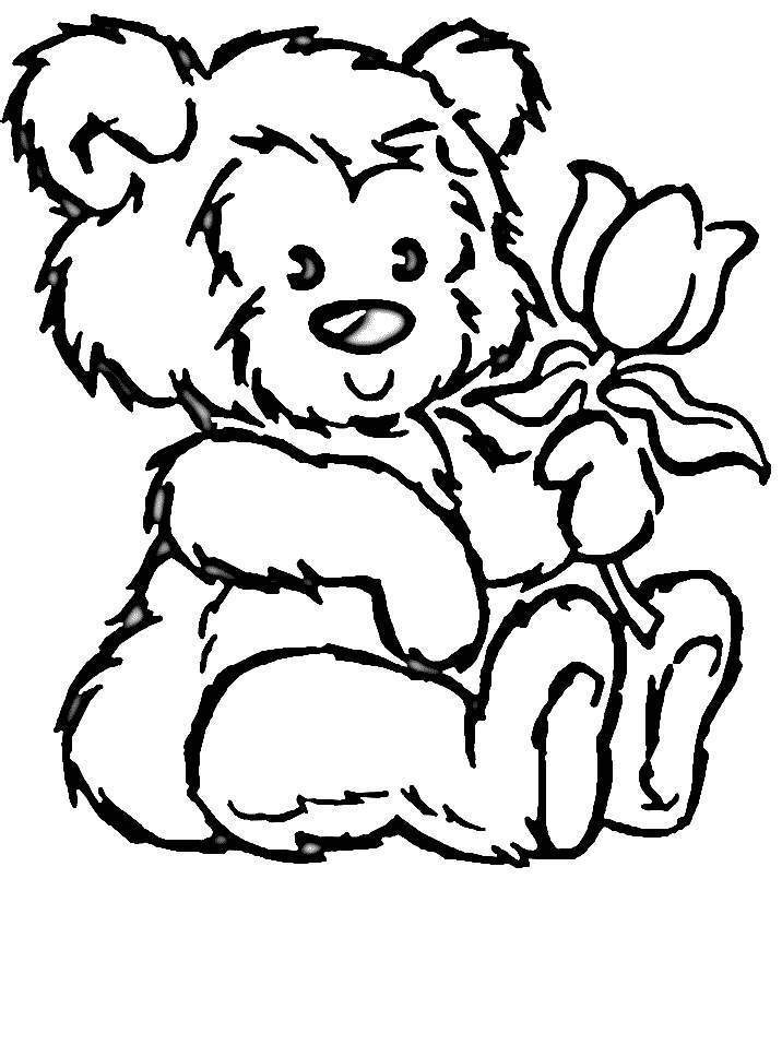 disney cartoon teddy Colouring Pages