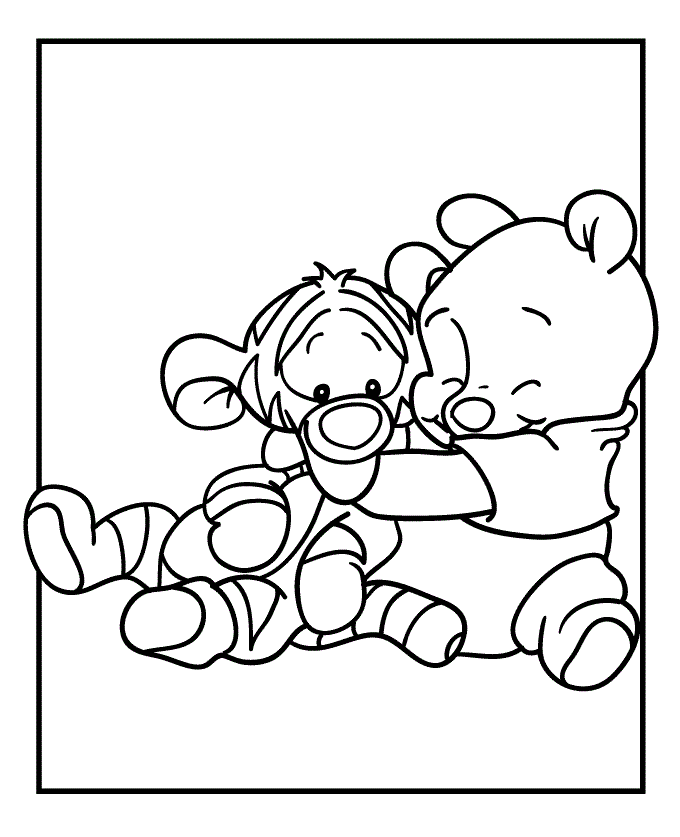 Pooh And Tigger Coloring Pages