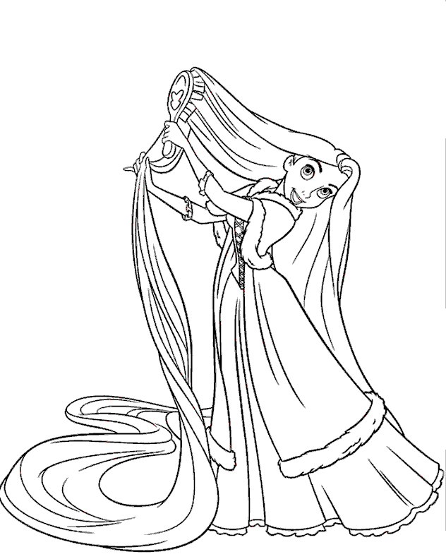 coloring books Tangled - Rapunzel to print and free download