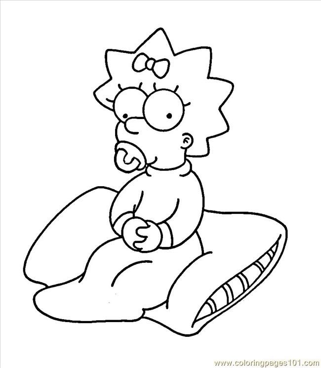 Coloring Pages Simpsons4 (Cartoons > Maggie Simpson) - free 