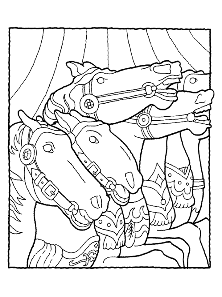 visit to a fair Colouring Pages (page 2)