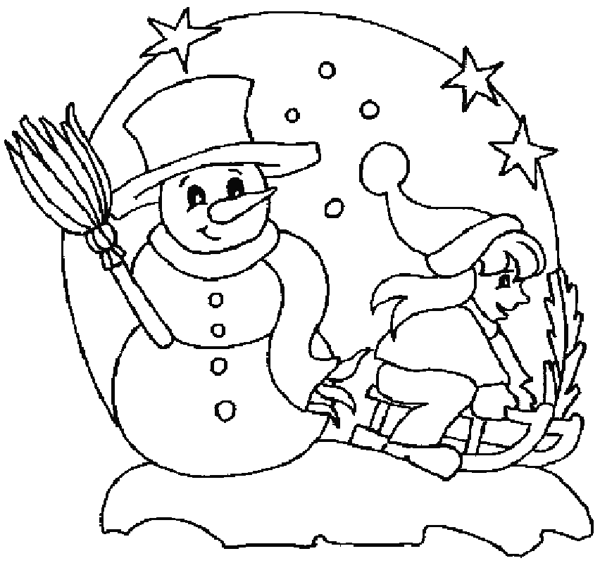 Snow Man Coloring Pages - Coloring Home