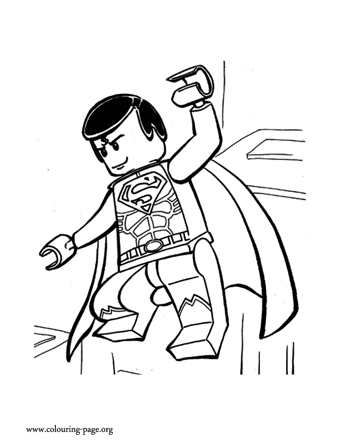 The Lego Movie - Lego Superman coloring page