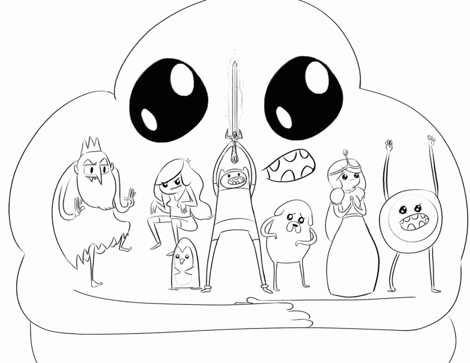 Adventure Time Coloring Pages Fionna And Cake
