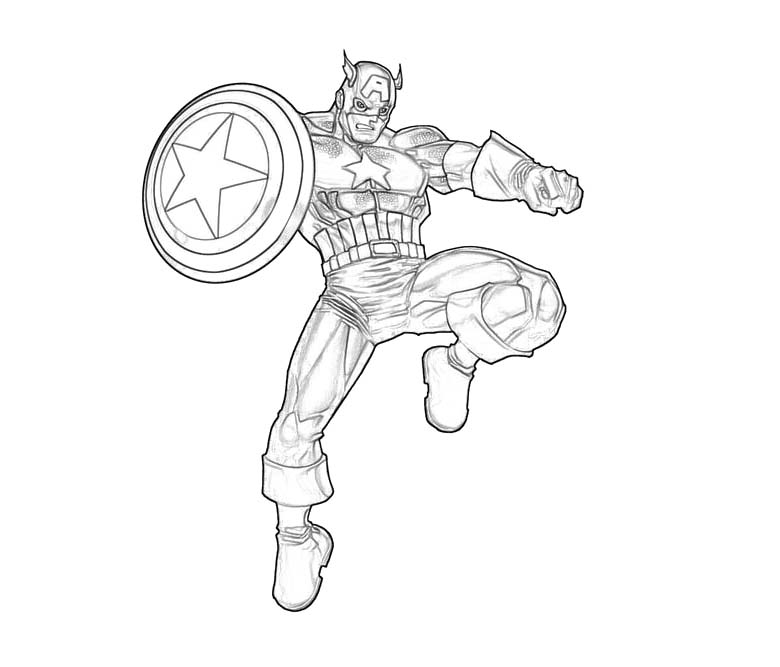 Download Captain America Was Hold Attack Coloring Page Or Print 