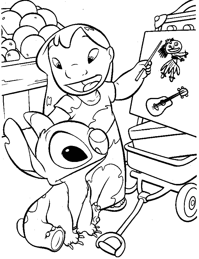 Stitch Coloring Pages 8 | Free Printable Coloring Pages
