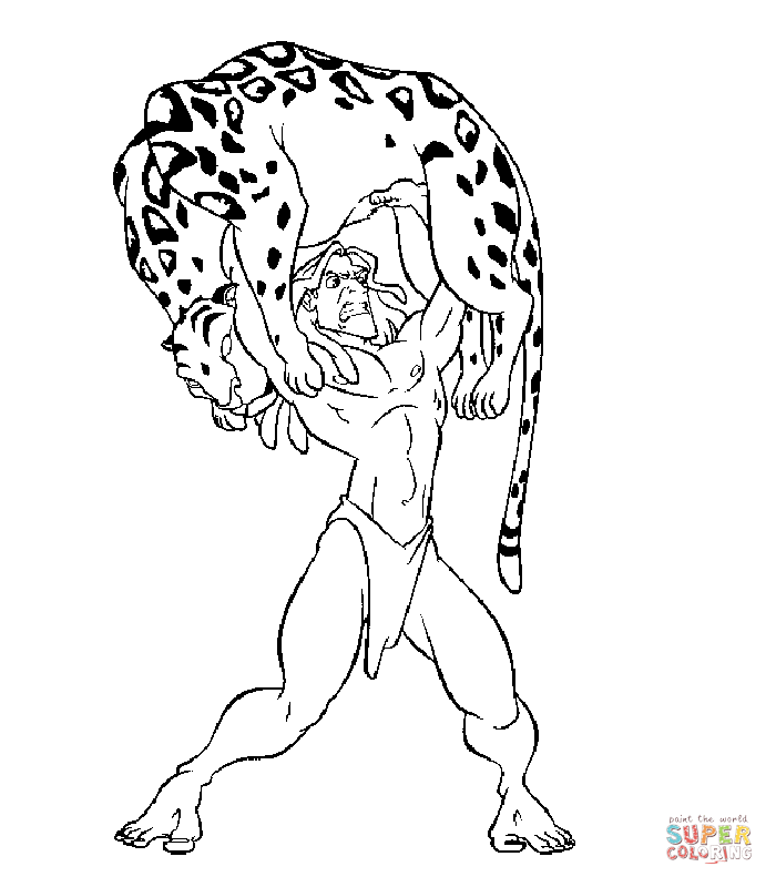 Tarzan coloring page | Free Printable Coloring Pages