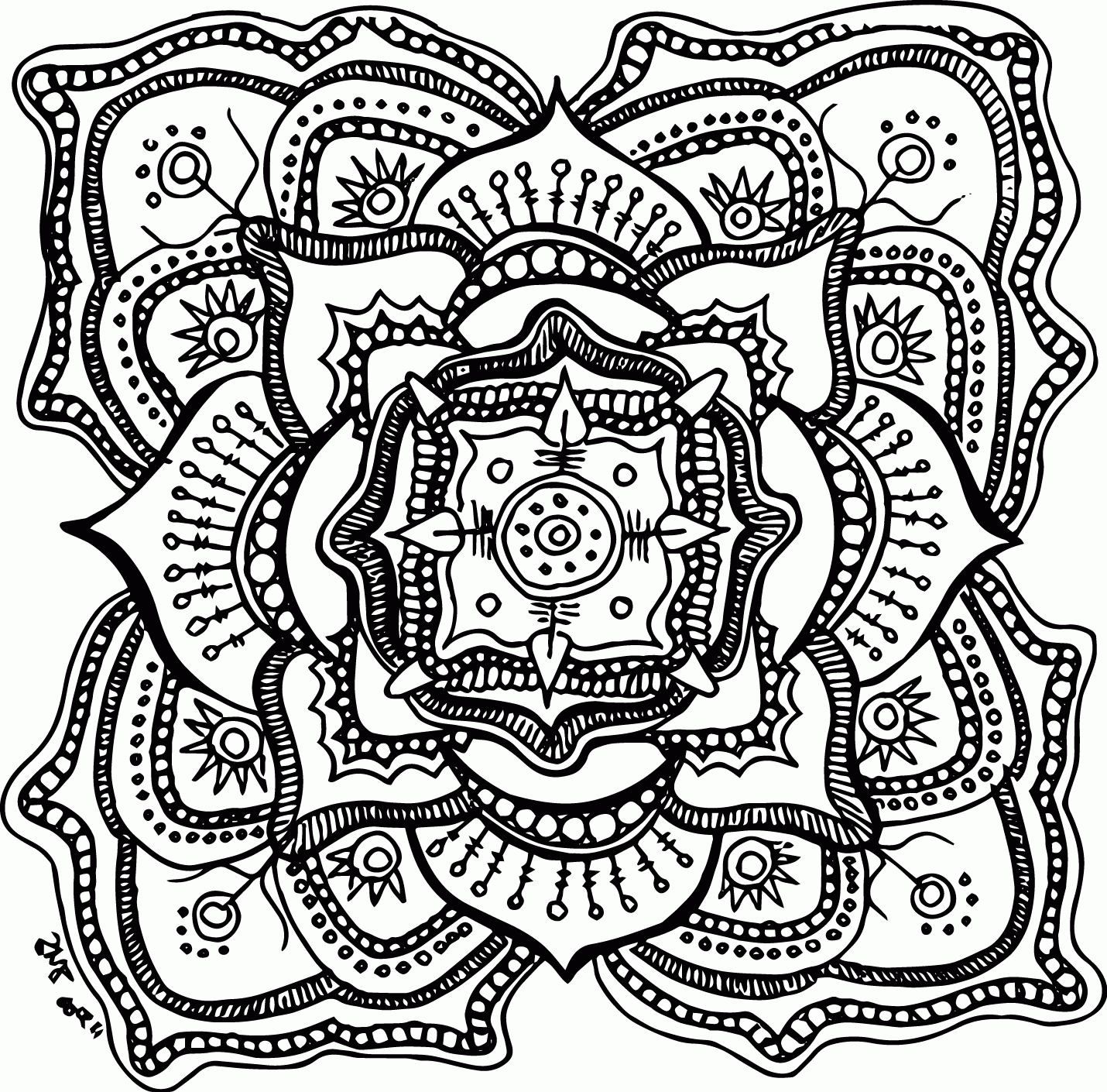 Free Printable Coloring Pages For Adults Advanced   Coloring Home