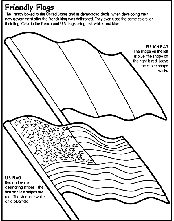French Flag Coloring Page