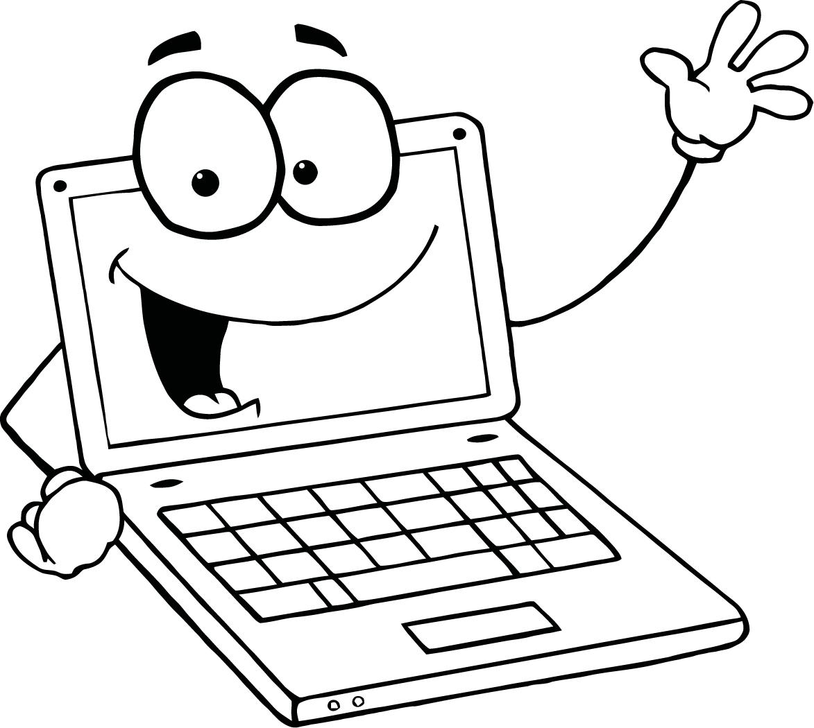 Computer For Kids Coloring Page