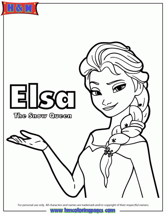 Elsa name coloring page