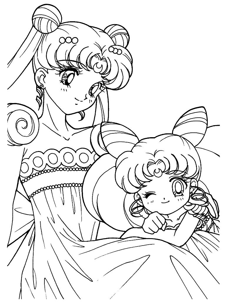 Princess Usagi Coloring Page | Cute pages of KidsColoringPage.org ...