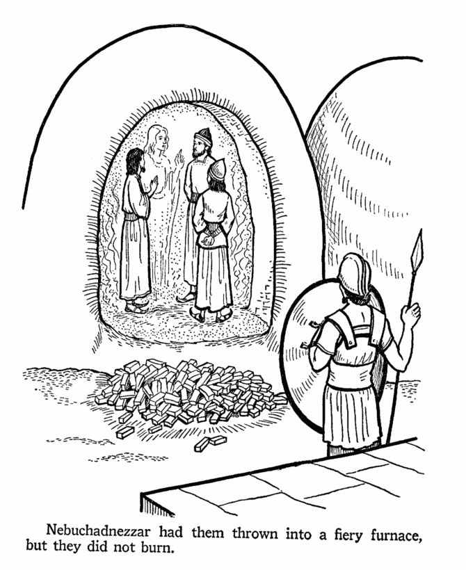 Shadrach Meshach And Abednego Coloring Page - Coloring Home