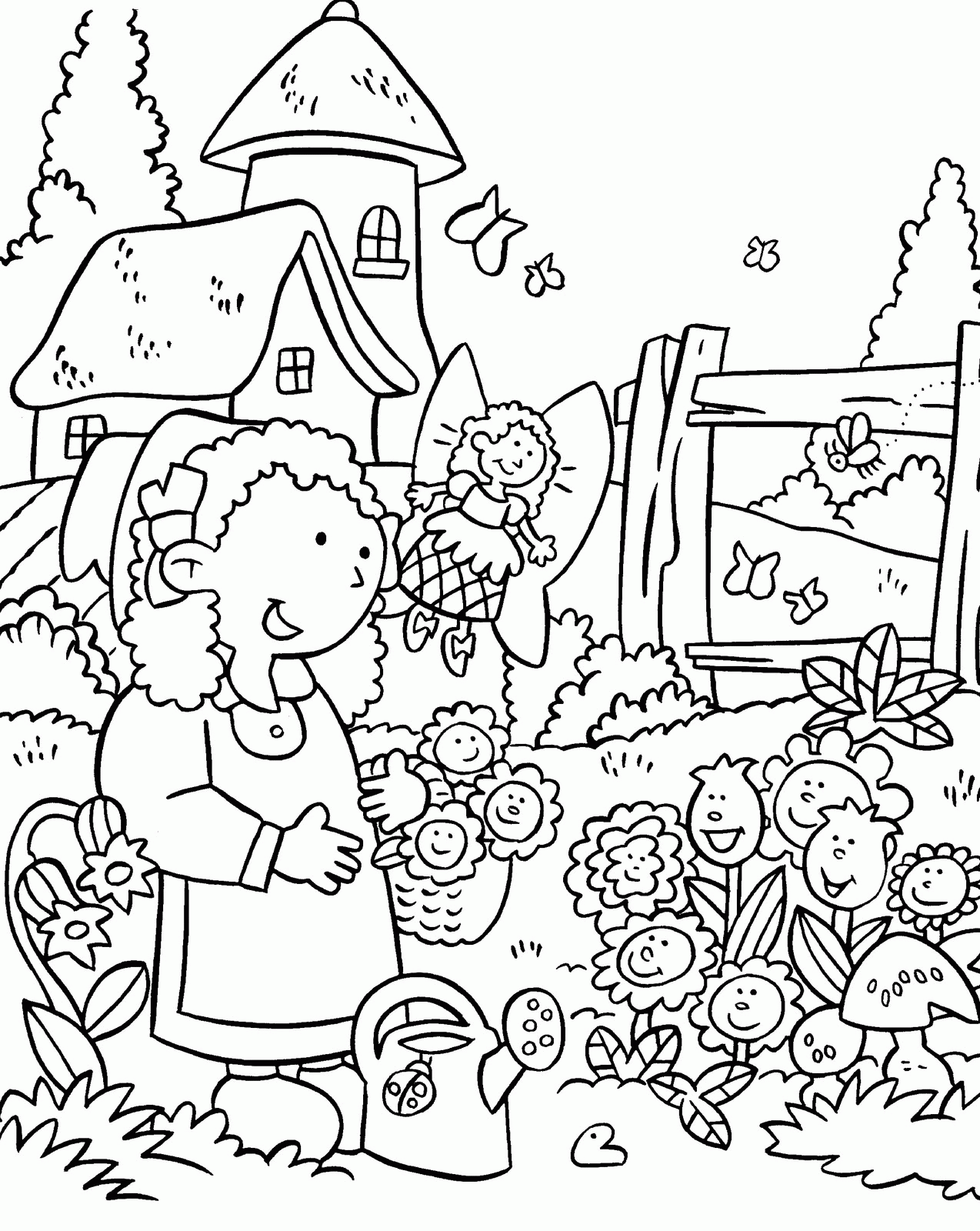 flower garden coloring pages printable - high quality coloring pages